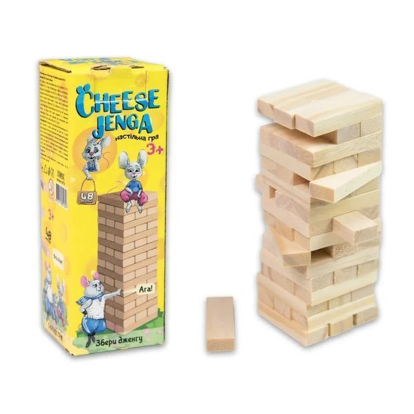 Настільна гра Strateg Дженга Cheese Jenga 48 брусків (30718) 1019124 фото