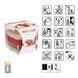 Ароматична свічка Bispol в квадратному стакані із триколірним наповненням Яблуко-кориця (SNK80-87) 1016523 фото 4