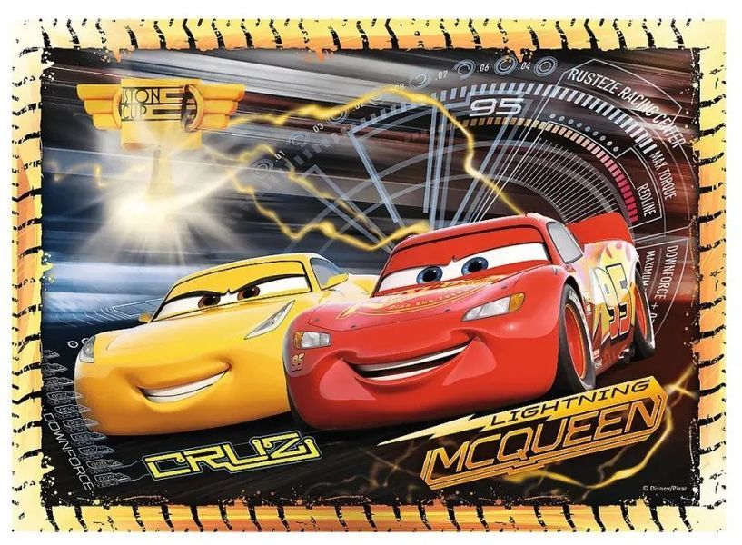 Пазли Trefl 4 у 1 &ndash; Тачки-3. На старт, увага, руш! / Disney Cars-3. 35,48,54,70 елементів (34608) 1013641 фото