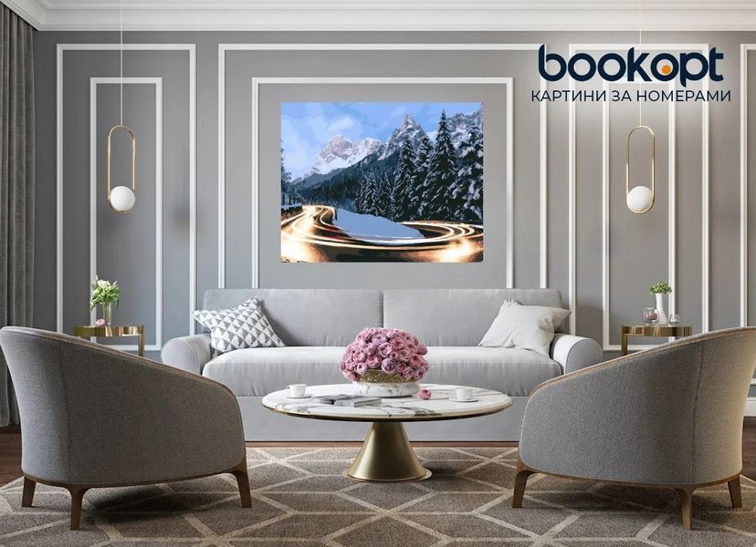 Картина по номерах Bookopt Засніжений краєвид 40х50 (BK1367) 1011586 фото