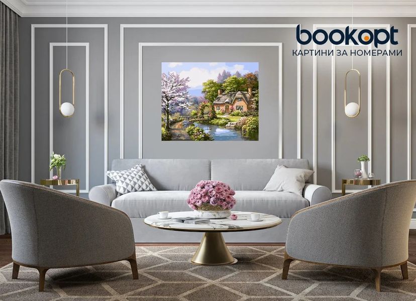 Картина по номерах Bookopt Передмістя весною 40х50 (BK1178) 1014487 фото