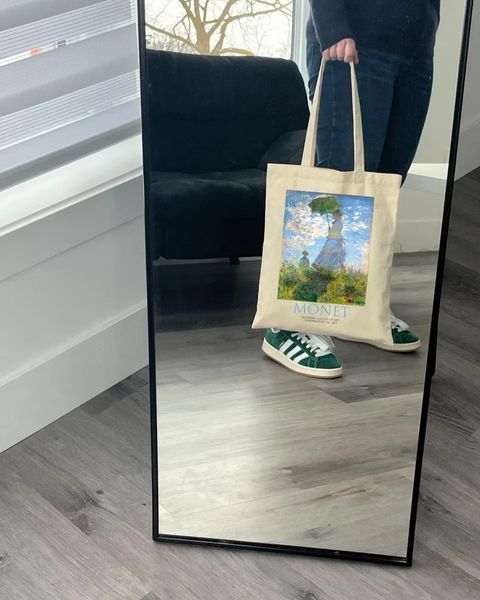 Екошопер BookOpt BK4087 MONET Жінка з парасолькою, бежевий BK4087 фото
