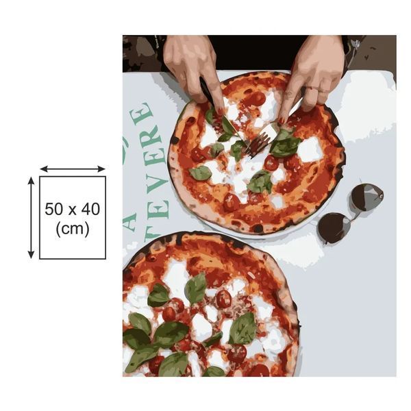 Картина по номерах Bookopt Pizza time 40х50 (BK2280) 1011601 фото