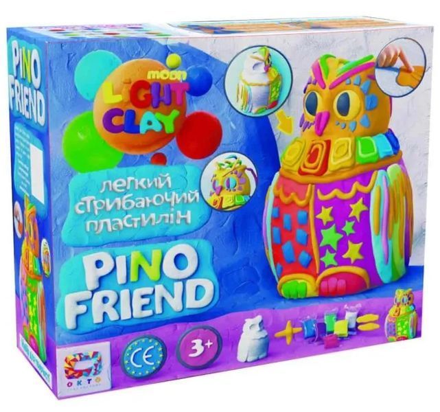 Набір легкого стрибаючого пластиліну Pino Friend Пуффі ТМ Moon light clay 70034 + Сюрприз 1006516 фото