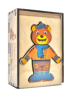 Розвиваюча дерев'яна іграшка Одягай-ка Ведмедик (90027) 1000705 фото