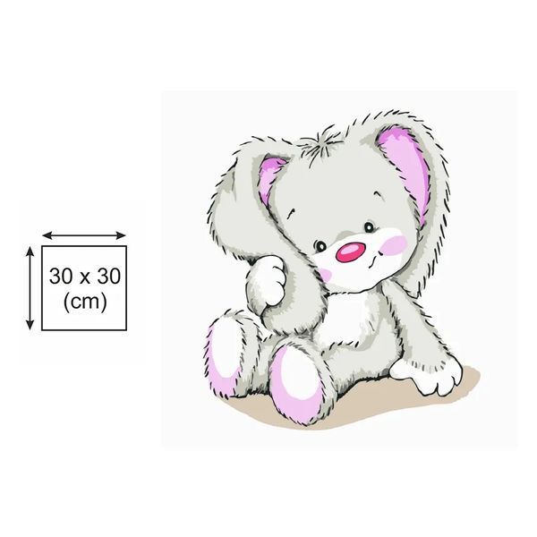 Картина по номерах Bookopt Мале кроленя 30х30 (BK3015) 1011546 фото