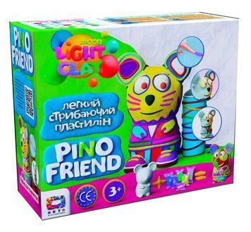 Набір легкого стрибаючого пластиліну Pino Friend Мишка ТОММІ ТМ Moon light clay 70058 1006521 фото