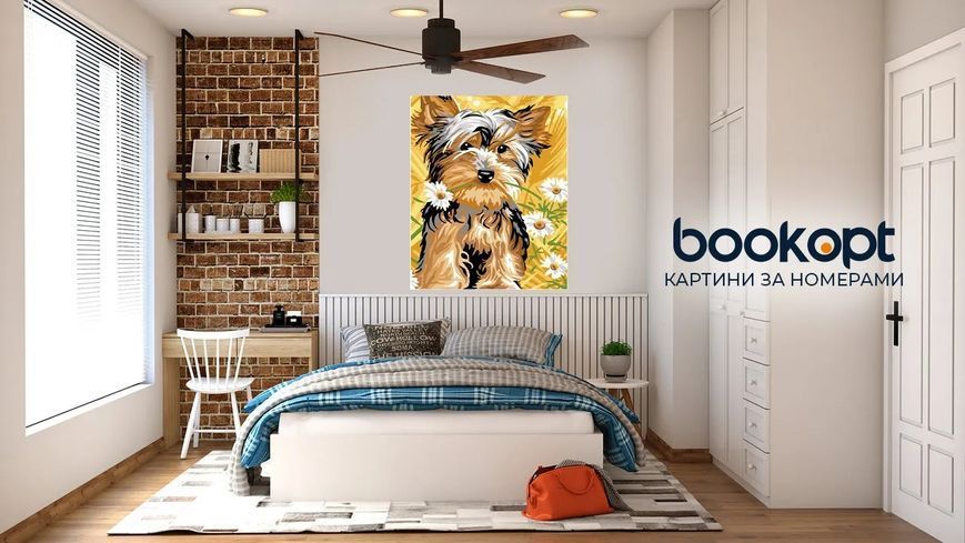 Картина по номерах Bookopt Йоркшир-тер`єр 40х50 (ВК1281) 1011083 фото