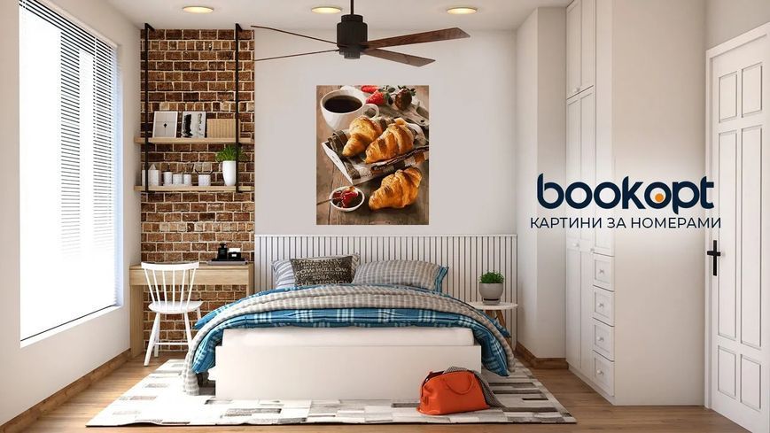 Картина по номерах Bookopt Пахучі круасани 40х50 (ВК2064) 1011156 фото