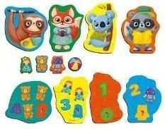 Пазли максі Vladi Toys картонні з грою Малюк зможе 'Тварини. Іграшки' VT1722-23 1019673 фото