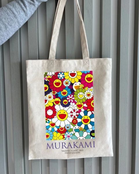 Екошопер BookOpt BK4092 Murakami - Квіти, бежевий BK4092 фото