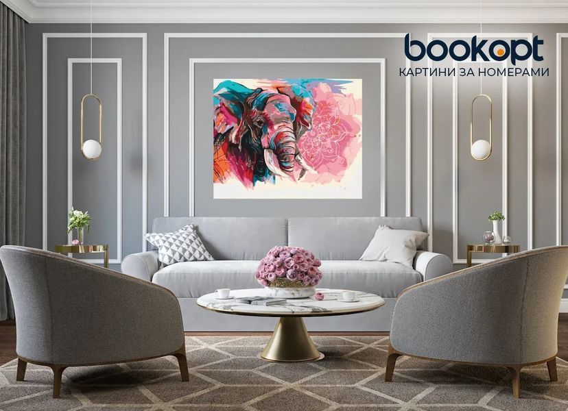 Картина по номерах Bookopt Слон 40х50 (BK1383) 1011526 фото