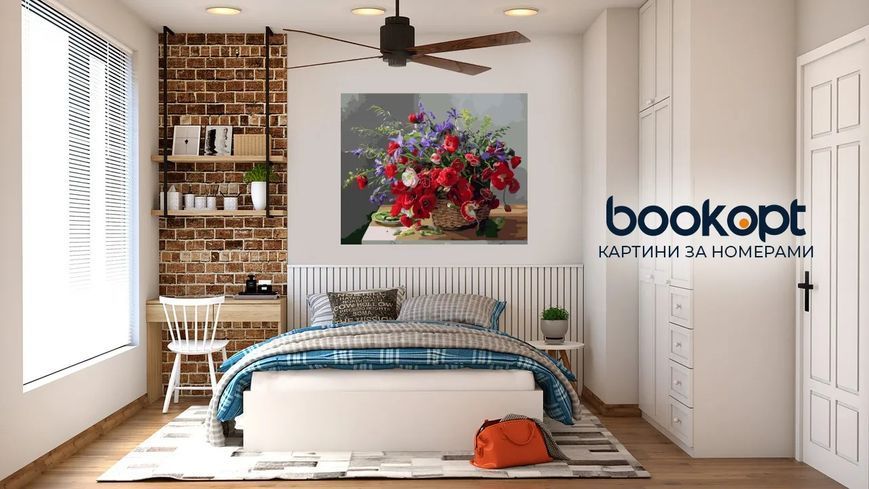 Картина по номерах Bookopt Маки в кошику 40х50 (BK1405) 1011509 фото