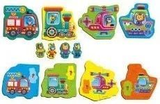 Пазли максі Vladi Toys картонні з грою Малюк зможе 'Транспорт. Тварини' VT1722-24 1019674 фото
