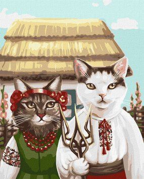 Картина за номерами - Котячаотика 40х50 см (КНО4460) 1017937 фото