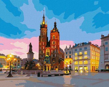 Розпис по номерах Вечірній Краків 40х50 (KHO3607) 1019180 фото