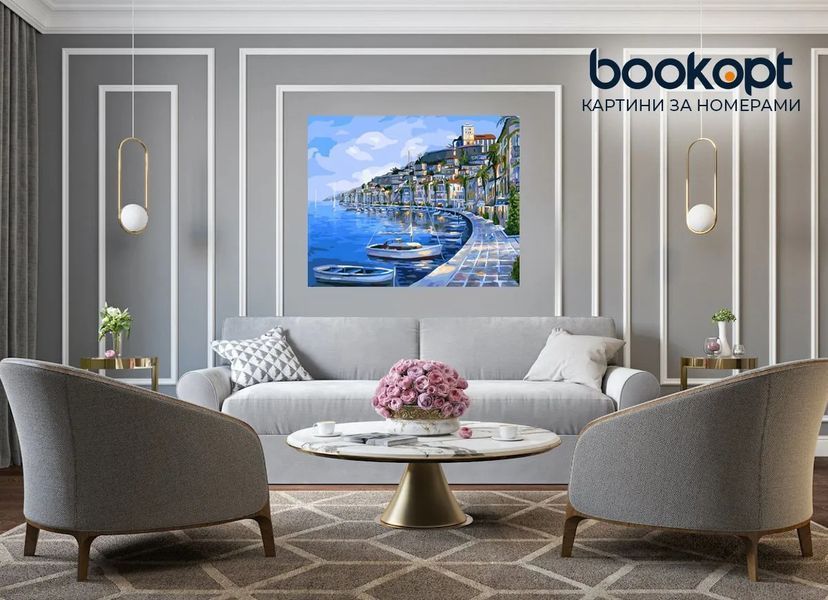 Картина по номерах Bookopt Морська набережна 40х50 (BK1298) 1013747 фото