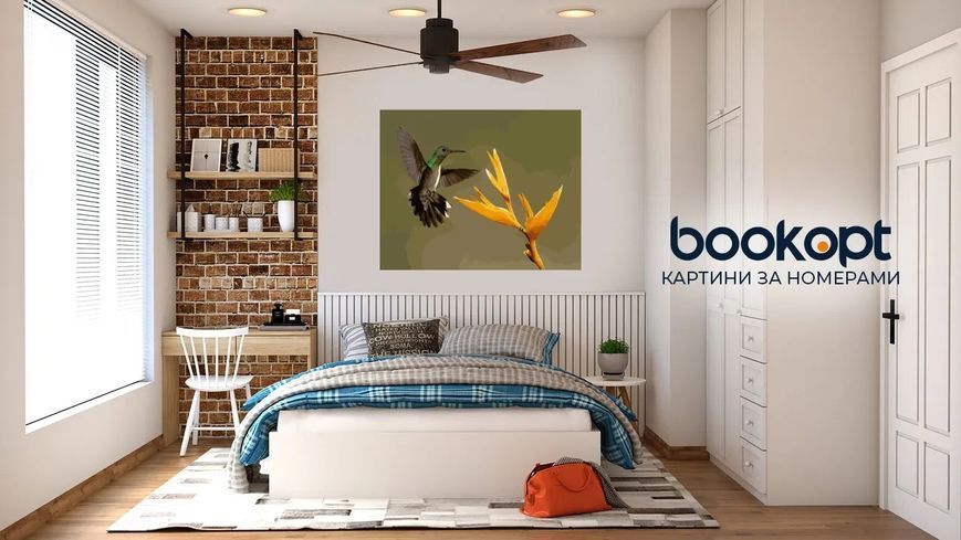 Картина по номерам Bookopt Колібрі 40х50 (BK1393) 1011490 фото
