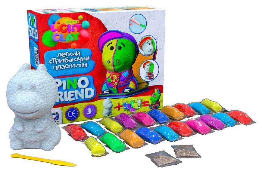 Набір легкого стрибаючого пластиліну Moon Light Clay Pino Friend Діді 70061 1006517 фото