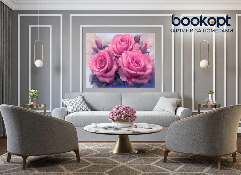 Картина по номерах Bookopt Вишукані троянди 40х50 (ВК1118) 1010967 фото