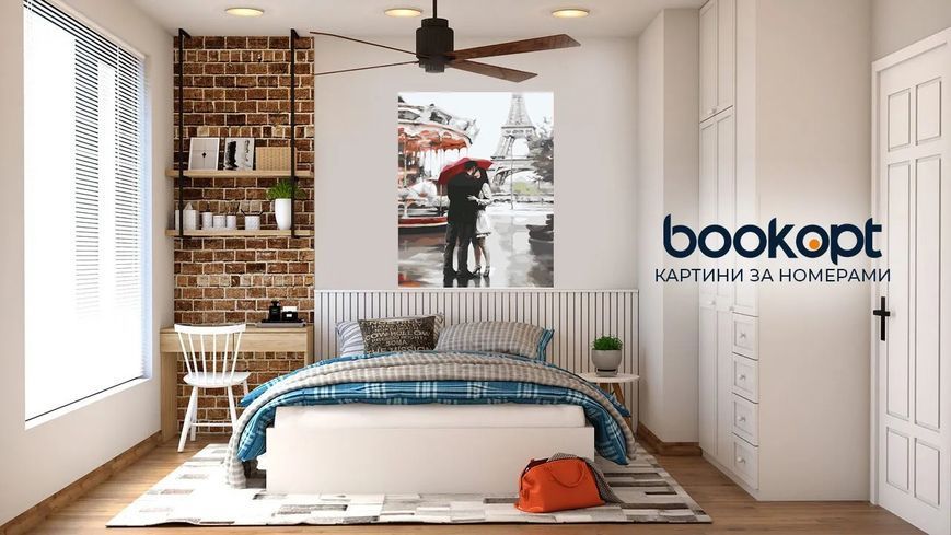 Картина по номерах Bookopt Кохання в Парижі 40х50 (BK1305) 1013750 фото