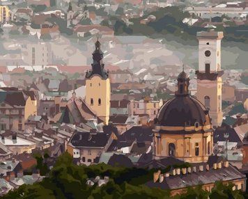 Картина по номерах Bookopt Панорама Львова 40*50 (BK2008) 1008358 фото