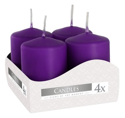 Набір свічок Bispol 4 штуки Фіолетові (sw40/60-040) 1016240 фото