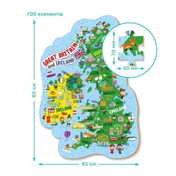 Пазл Dodo Мапа Великобританії та Ірландії 301160 1013851 фото