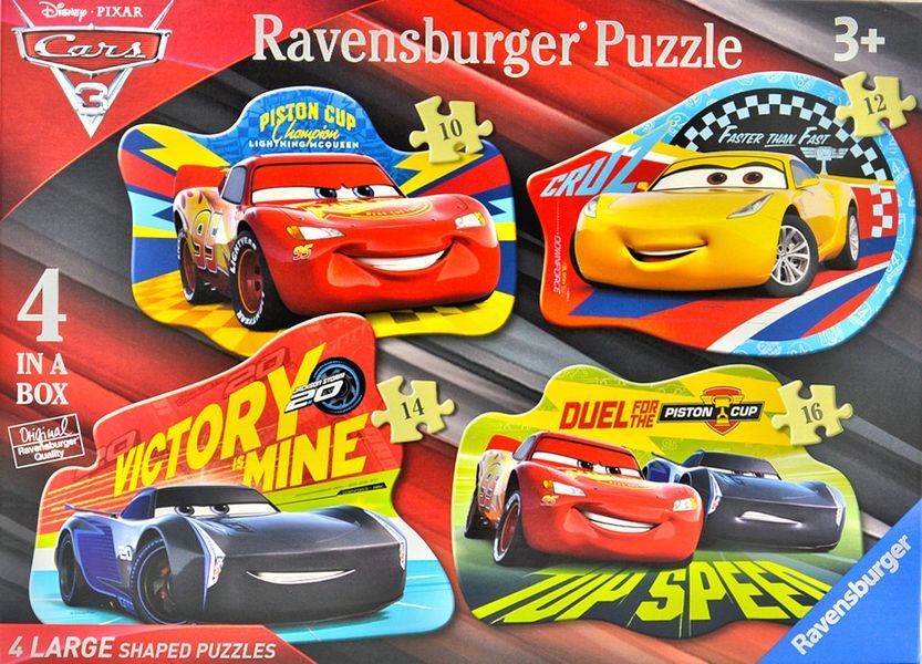 Пазл 4 в 1 Дісней Тачки 3 Ravensburger 06891 173213 фото
