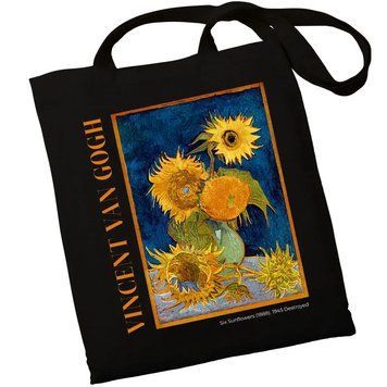 Екошопер BookOpt BK4096 Vincent Van Gogh Six Sunflowers, чорний BK4096 фото