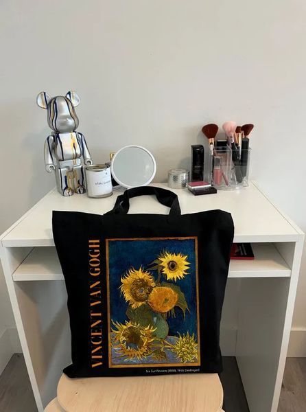 Екошопер BookOpt BK4096 Vincent Van Gogh Six Sunflowers, чорний BK4096 фото