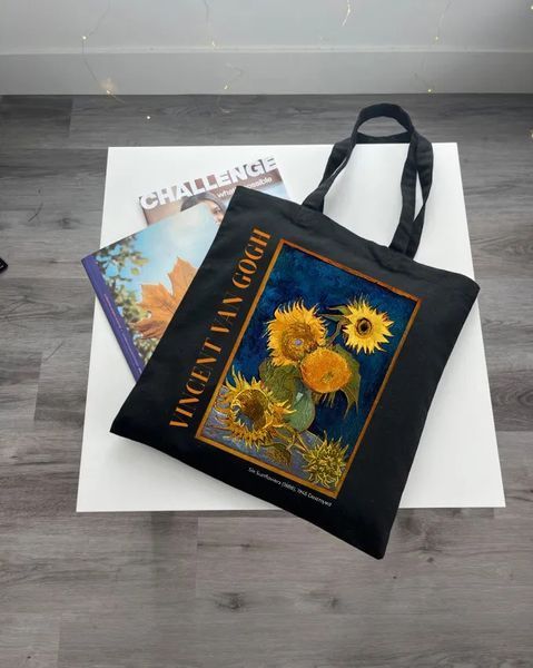 Екошопер BookOpt BK4096 Vincent Van Gogh Six Sunflowers, чорний BK4096 фото