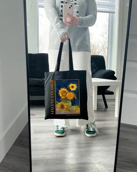 Екошопер BookOpt BK4096 Vincent Van Gogh Six Sunflowers, чорний BK4096 фото