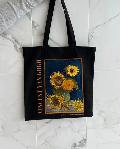 Екошопер BookOpt BK4096 Vincent Van Gogh Six Sunflowers, чорний BK4096 фото