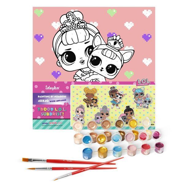 Картина за номерами Ідейка L.O.L. Surprise! TroopSyprise Miss Baby With Miss Puppy КНО6291 40х40 см 1030062 фото
