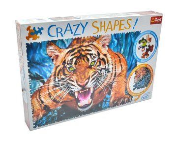 Пазли Crazy Shapes. Один на один з тигром (600 елементів) Trefl 1000524 фото