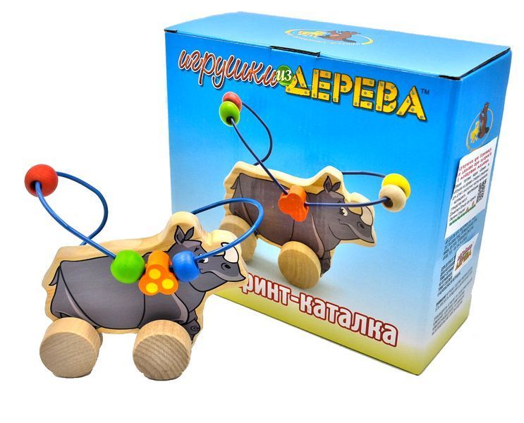 Лабіринт-каталка Носоріг Д365 Іграшки з дерева 1002188 фото