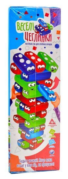 Настільна гра Веселі Цеглинки UKB-B 0038 (24) Fun Game 30 деталей, українською мовою, в коробці 1006148 фото