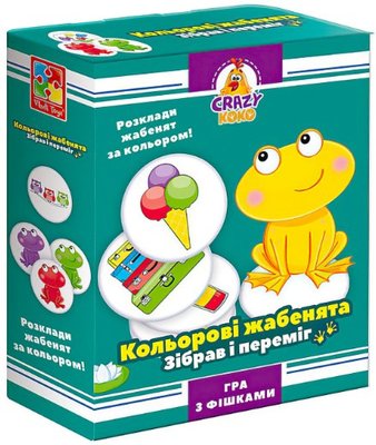 Гра настільна Vladi Toys розважальна Crazy Koko "Кольорові жабенята" VT8025-06 1019680 фото