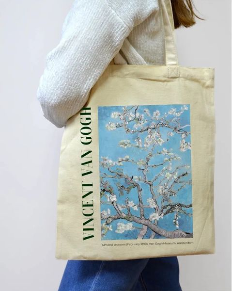 Екошопер BookOpt BK4098 Vincent Van Gogh Almond Blossom, бежевий BK4098 фото