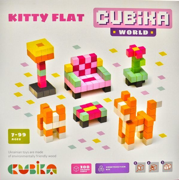 Дерев'яний конструктор Cubika World Будинок кішки 15313 173945 фото