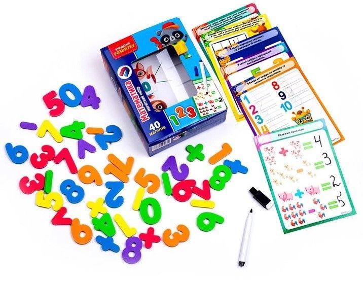 Магнітний набір Математика з маркером Vladi Toys (VT5411-16) 1021716 фото