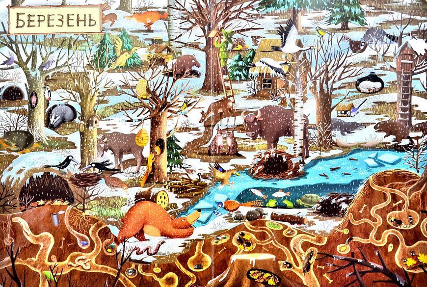 Рік у лісі. Книга-розглядалка (віммельбух) 146369 фото