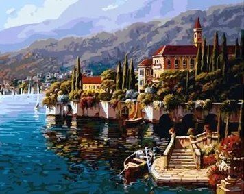 Картина по номерах Bookopt Морське містечко 40х50 (ВК1471) 1011242 фото