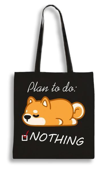 Екошопер Bookopt Plan to do: NOTHING чорний (BK4061) 1023088 фото