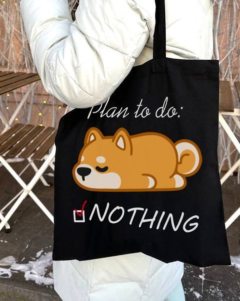 Екошопер Bookopt Plan to do: NOTHING чорний (BK4061) 1023088 фото