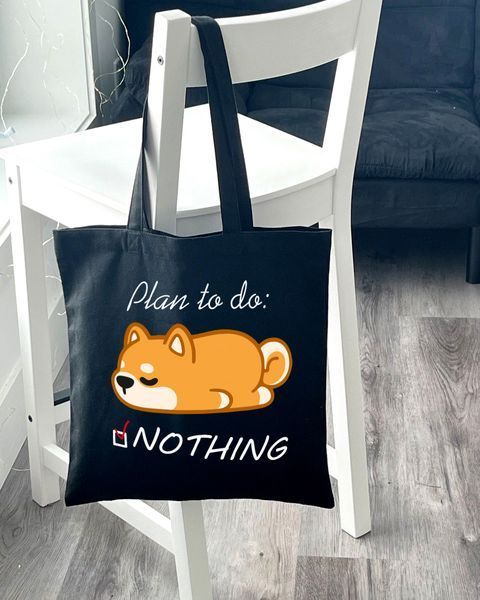 Екошопер Bookopt Plan to do: NOTHING чорний (BK4061) 1023088 фото