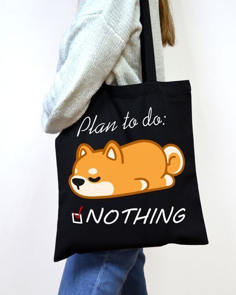 Екошопер Bookopt Plan to do: NOTHING чорний (BK4061) 1023088 фото
