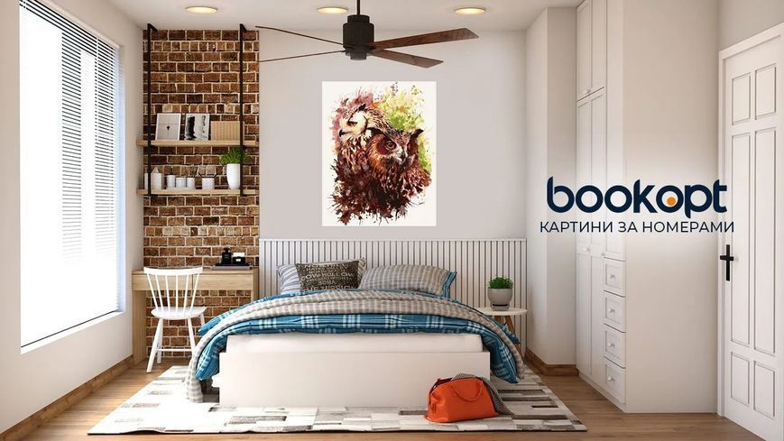 Картина по номерах Bookopt Мудрі сови 40х50 (ВК2093) 1011196 фото