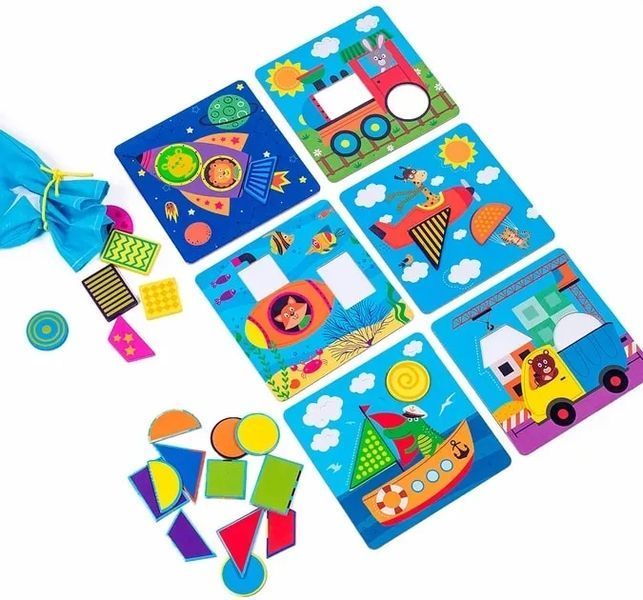 Дерев'яна мозаїка Vladi Toys Транспорт (ZB2002-06) 1018499 фото
